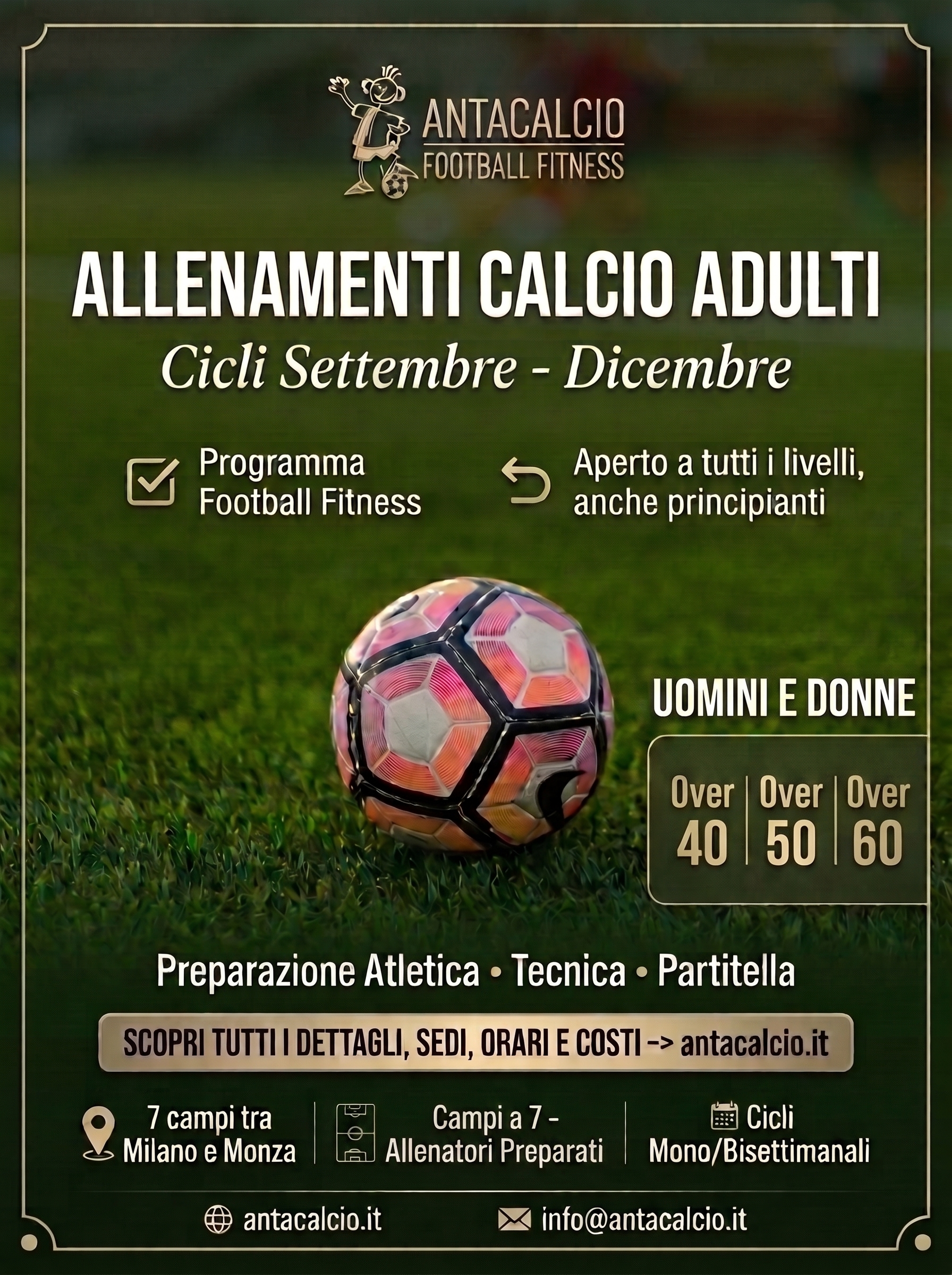 Nuovi cicli di allenamento settembre-dicembre